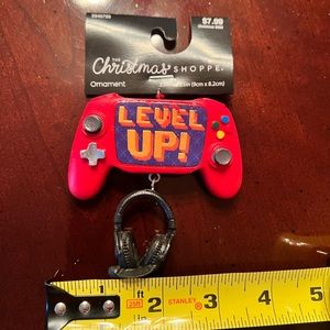 New Red Game Controller With Headphones Ornament